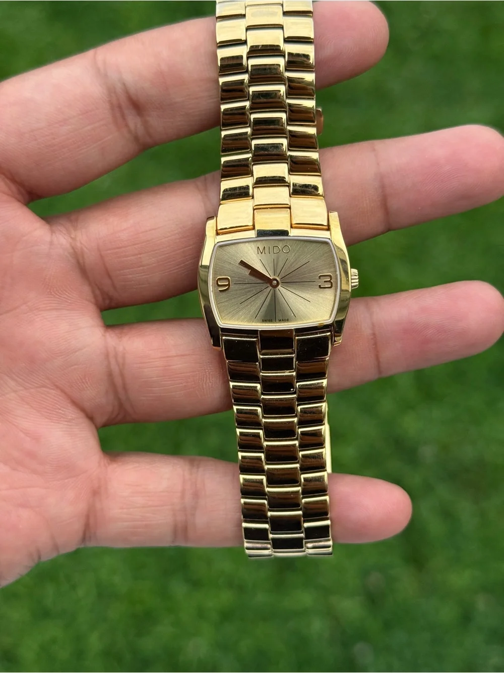 MIDO Romantique Ladies gold Watch unique bracelet
